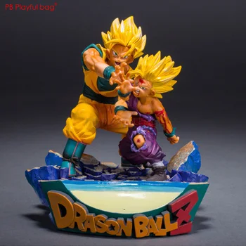 

Exquisite 17cm Seven Dragon b Goku and Gohan Father and son kamehameha heavy Action Figure PVC Animation collections HA23