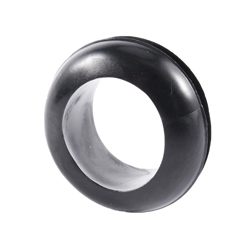 20 штук черная резиновая Электрическая круглая крепежная втулка для проводов прокладка