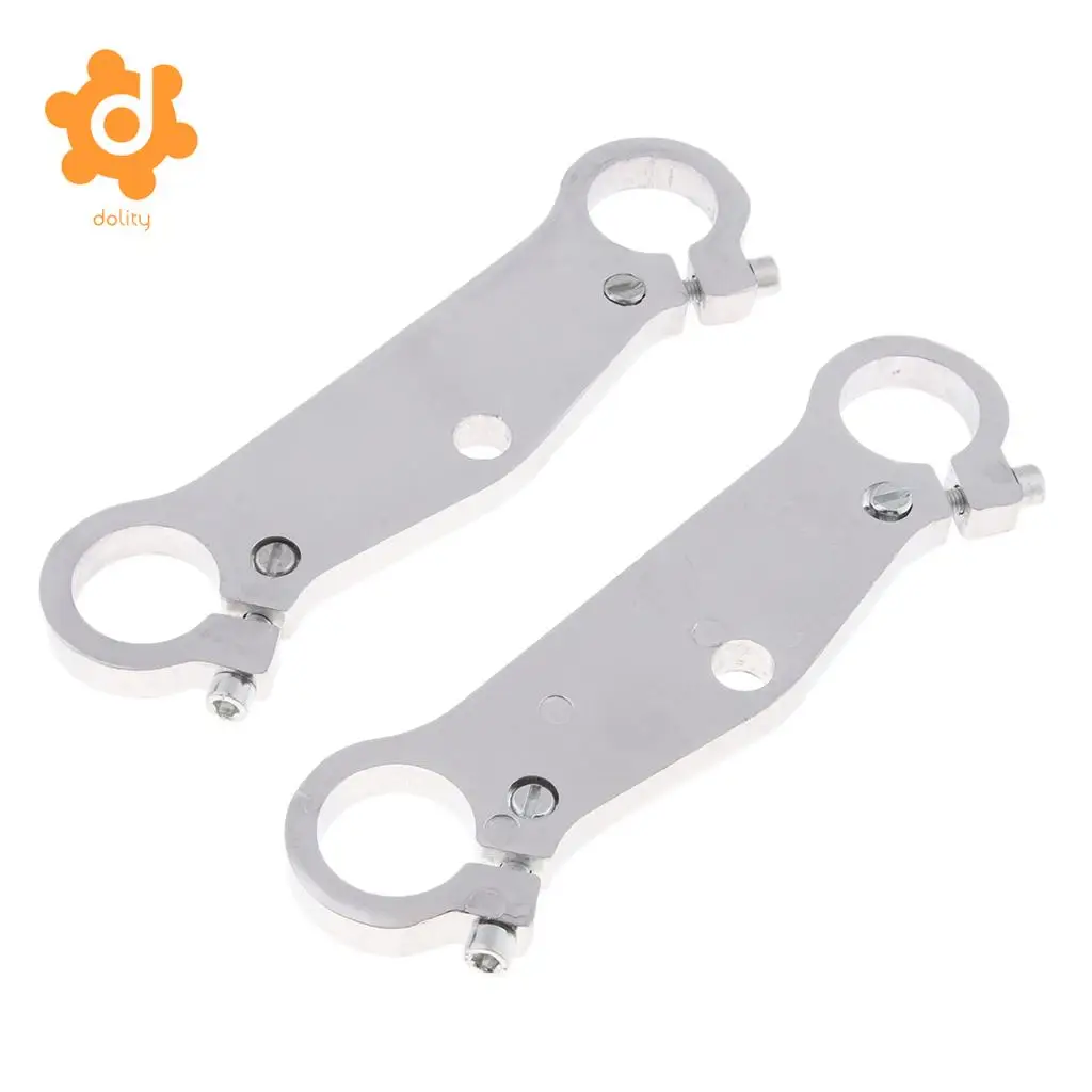 dolity 1 Pair Front Lower Triple Tree Steering Stem Fork Clamp 1'' 49cc Handlebar