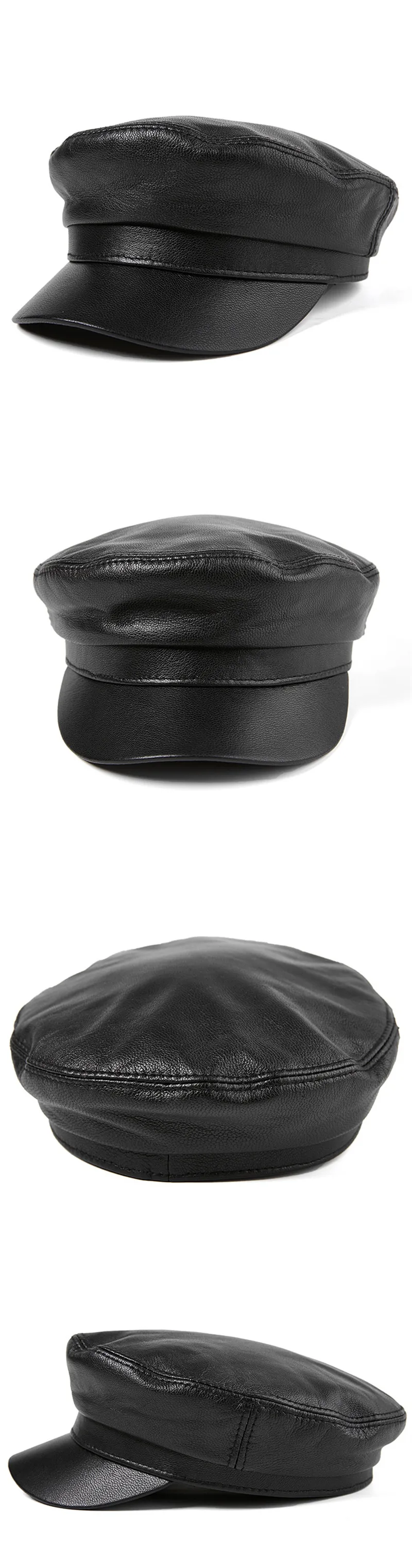 XdanqinX натуральная кожа шляпа высокого качества плоская кепка для мужчин и женщин овчина армейские военные шапки осень зима кожа бренды Кепка s