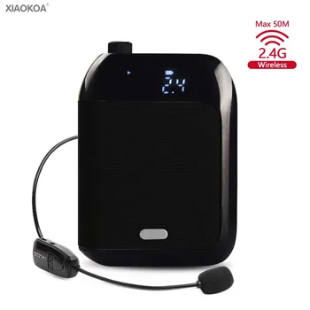 

2.4G Wireless microphone voice amplifier for Guide Teacher External Loudspeaker portable Megaphone Support Disk TF Cards XIAOKOA