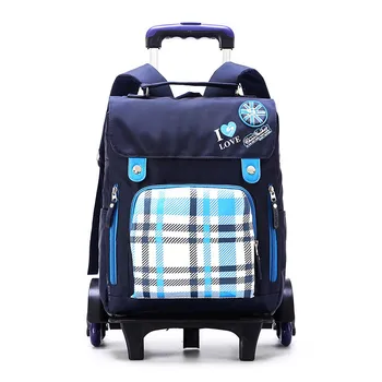 

2/6 Wheels Trolley Backpack Schoolbag Orthopedic Bags for Children Trolley School Bag Boys School Backpack Kids Travel Bag