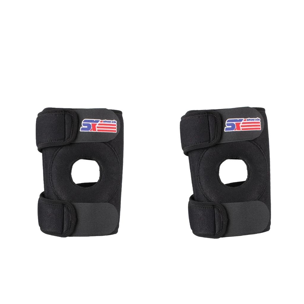 2 Pieces Adjustable Sports knee Brace Pair Knee Support Sleeve Wrap Pads for Running,Basketball