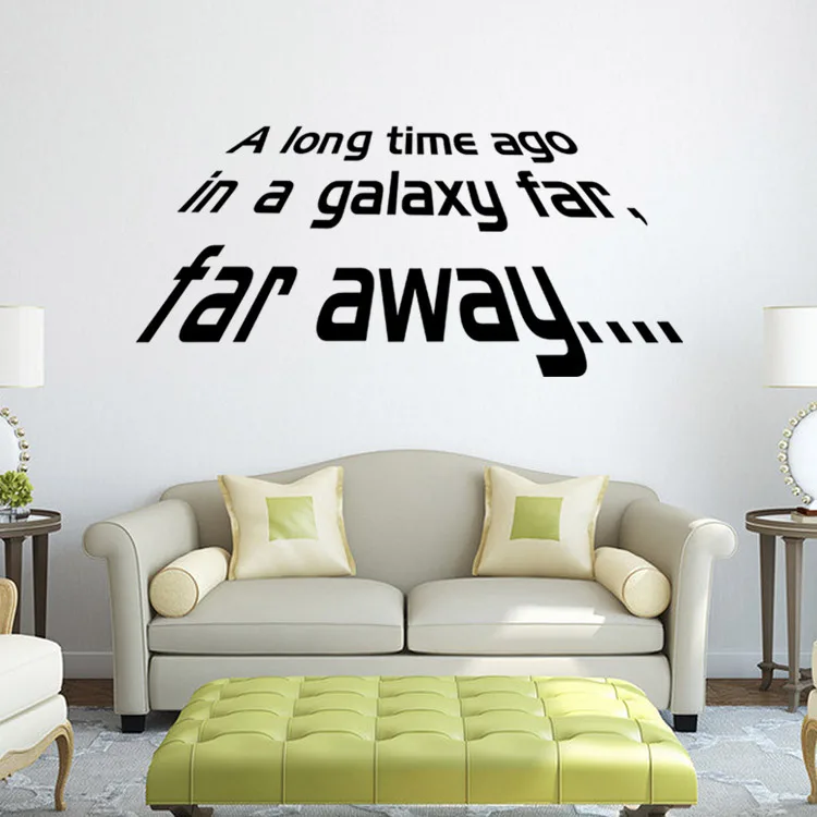 Star Wars A Long Time Ago Galaxy Far Far Away Quote Vinyl Wall Decal Kids Room Children S Bedroom Boy Decor Decals Stickers Vinyl Art Com Home Garden