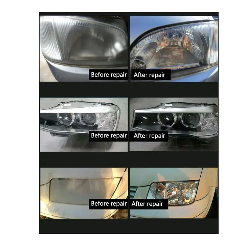 

Car Headlight Glass Refurbishment Tool Kit Hydrophobic Coating Scratch Repair