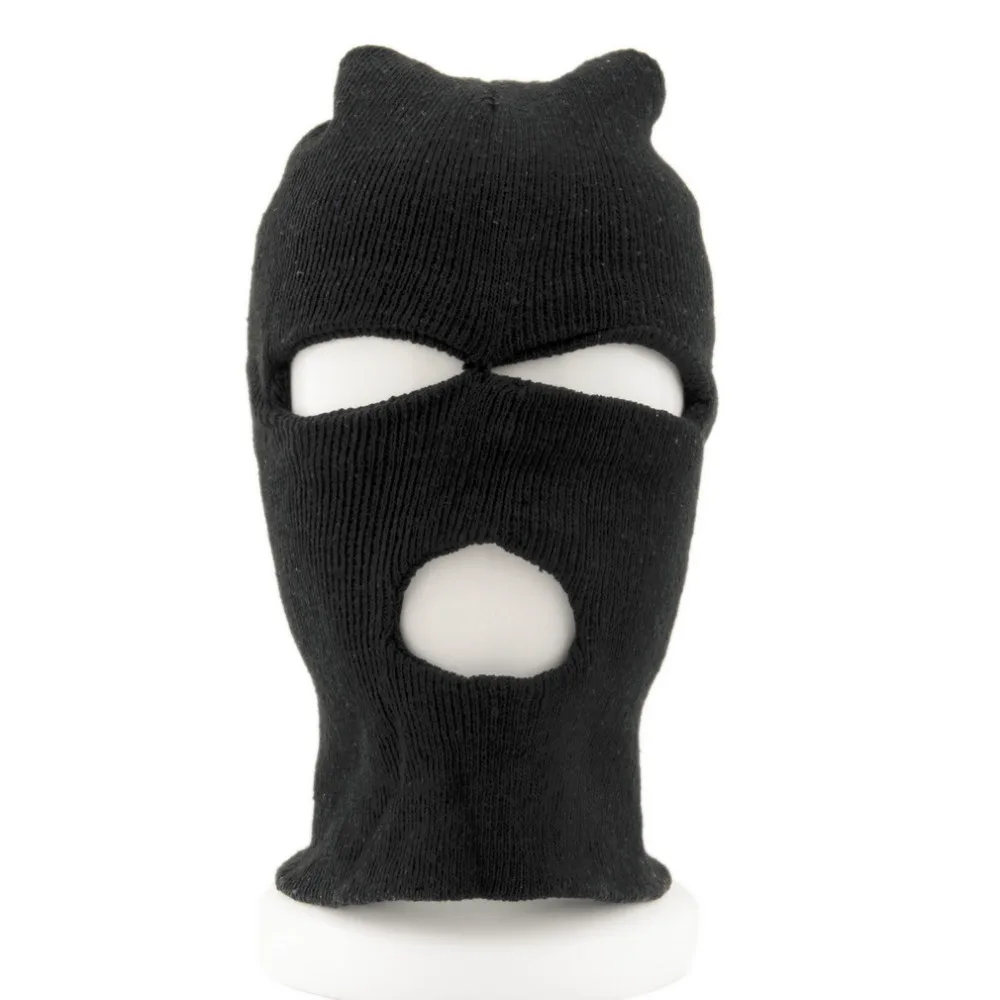 

High Quality Black Balaclava Sas Cs Style Winter Wind Ski Hat For Men Women Cap 3 Hole Mask Neck Warmer Apparel for Men/Women