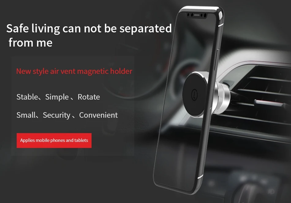 LINGCHEN магнитный автомобильный держатель для телефона на 360 градусов, держатель для мобильного телефона на вентиляционное отверстие, подставка для iPhone X 8 7 6 6S для samsung S9 S8