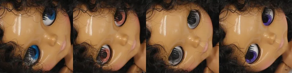 Neo Blythe Doll with Black Hair, Dark Skin, Shiny Cute Face & Custom Jointed Body 1