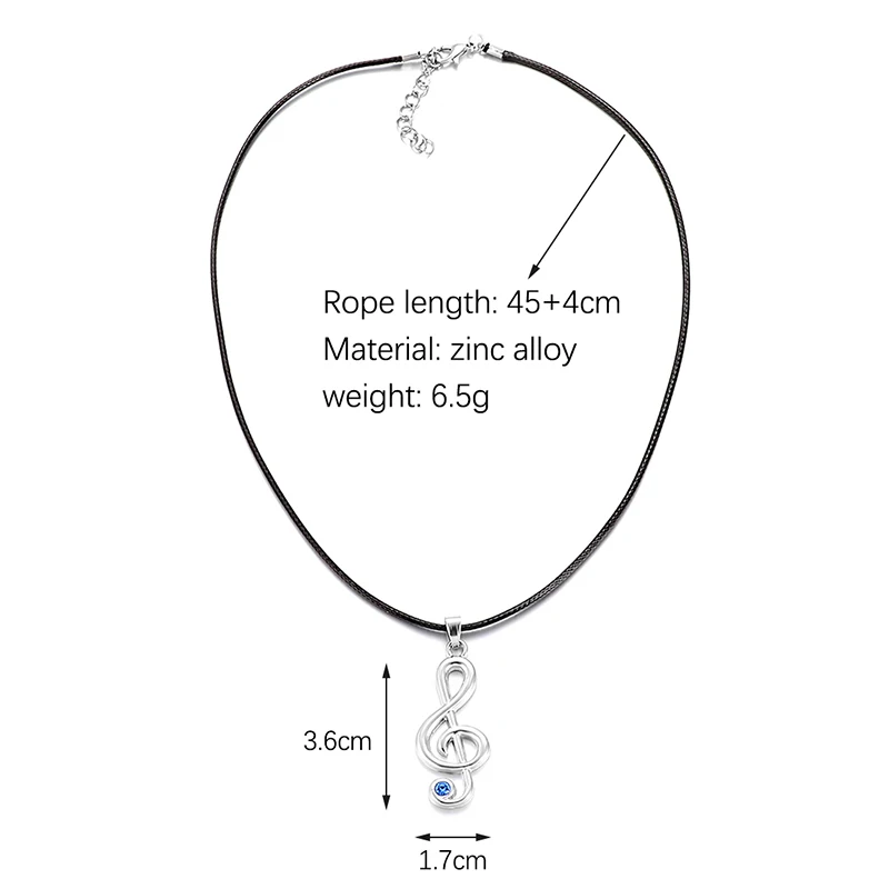 Высококачественное ювелирное ожерелье с подвеской в форме музыкальной ноты для подарка любовника музыкальная нотка ритм модное женское длинное ожерелье ювелирные подарки
