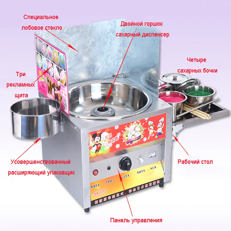 Машина для машины для производства сладкой ваты для торгового автомата конфеты