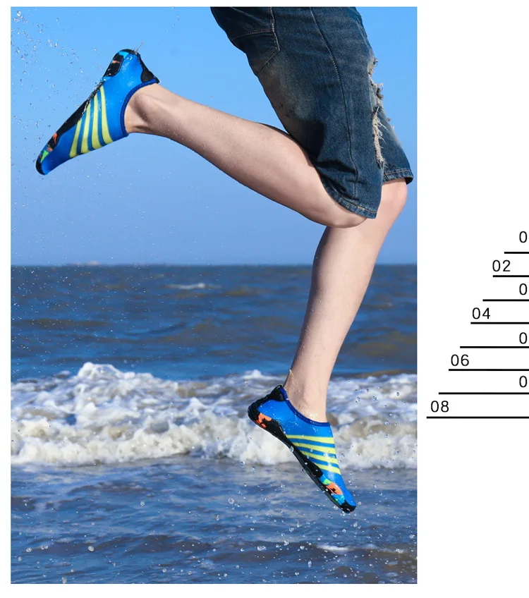Г. Мужская и женская пляжная летняя Уличная обувь для родителей и детей для фитнеса водонепроницаемая обувь Нескользящая обувь для плавания Размер 28-47