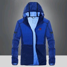 Бренд Солнцезащитная тонкая мужская куртка водонепроницаемая быстросохнущие анти-УФ кожи солнцезащитный крем Защитная летняя уличная мужская куртка