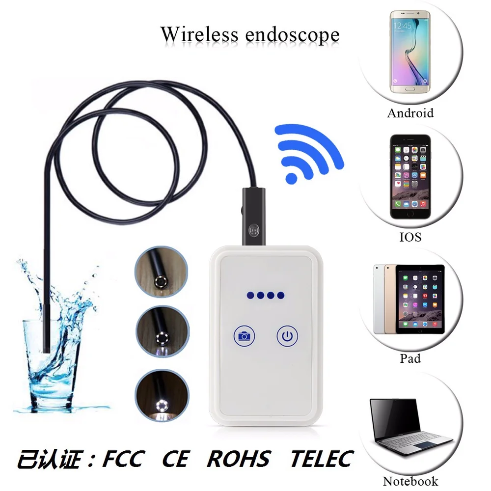 

HD 1200P Wifi Endoscope Android Apple Endoscope WiFi Mobile Endoscope camera