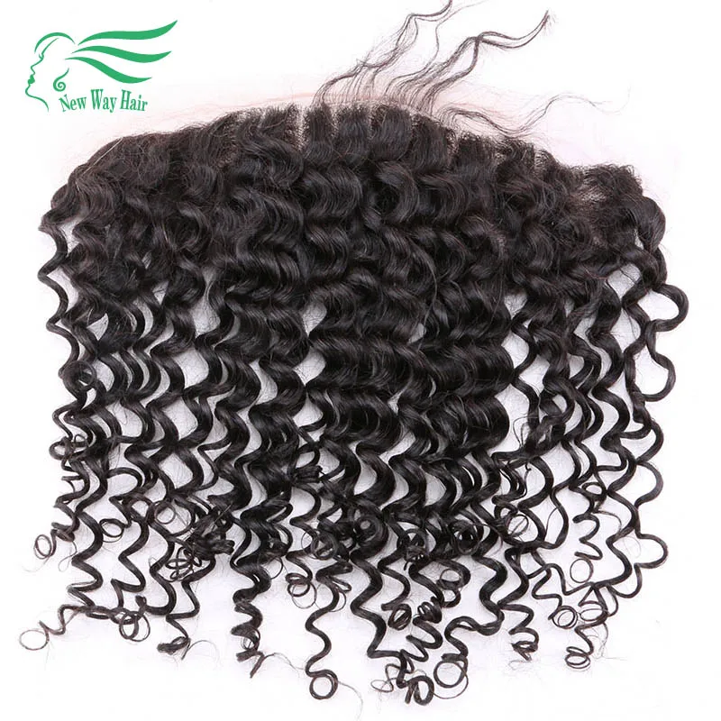 

7A Malaysian Curly Hair Lace Frontal Closure Free Ship Unprocessed Hair 13x4 Ear To Ear Full Frontal Lace Closure With Baby Hair