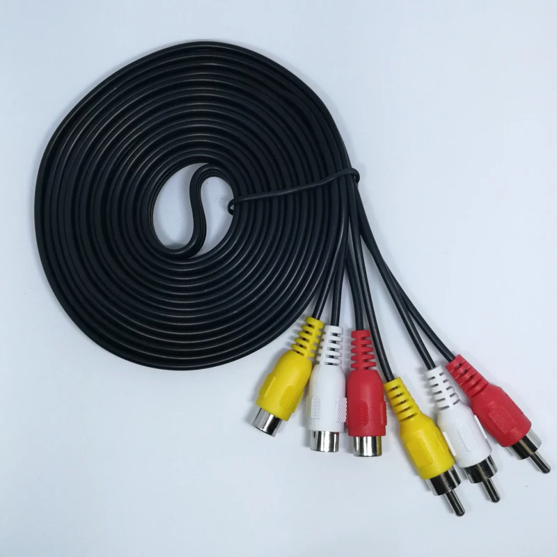 

Audio cable 3RCA male -3RCA female audio cable AV cable three to three (gold plated) Lotus cable