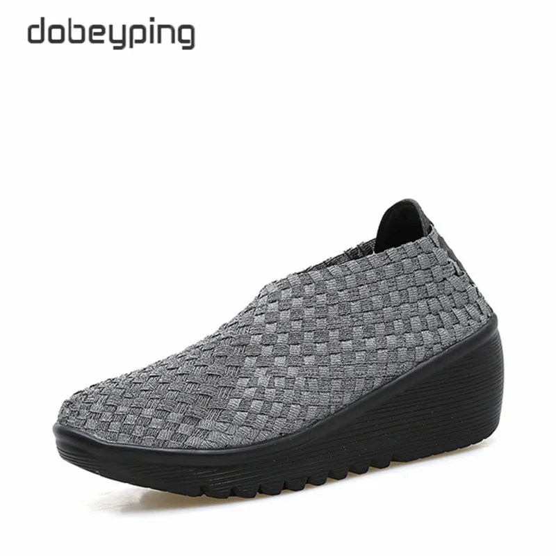 Туфли dobeyping женские весенне осенние плетеные туфли на плоской платформе толстом