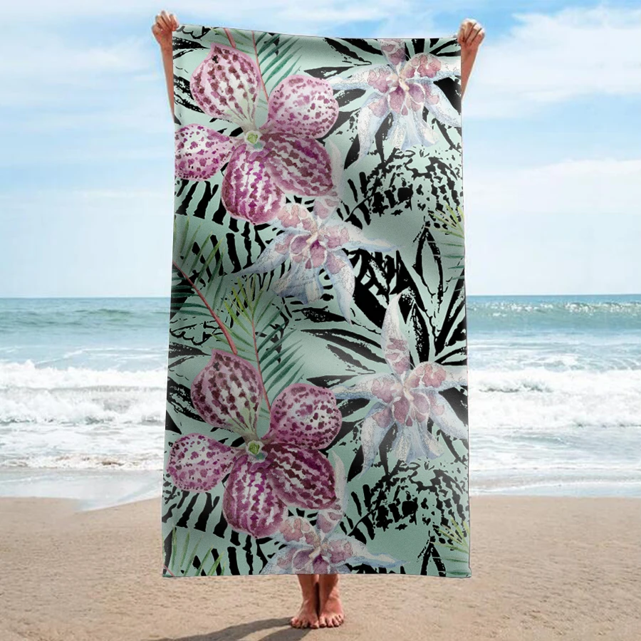 

GNORRIS Sand Free Microfiber plant rectangle Beach Towel Blanket - Quick Dry Super Water Absorbent Yoga mat