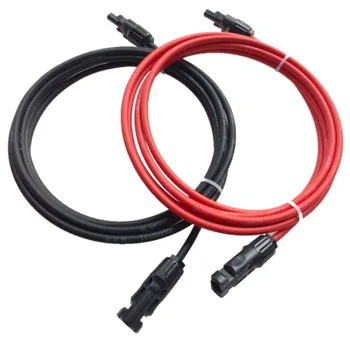

10AWG 6mm² 11m 10/9/8/5/3/1meter Black and Red Solar Panel Extension Solar Cable PV Cable Wire Copper Conductor XLPE Jacket TUV