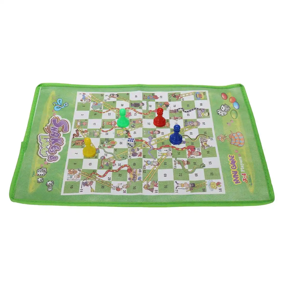 Змея и лестница дети портативный Летающие шахматы Ludo доска Семейная Игра развивающие игрушки