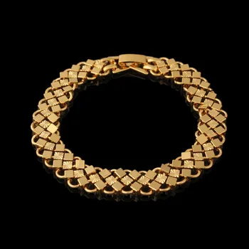 

Gold color Bracelet Cool Rock Style New 21cm 12MM Thick Chain Link Bracelet Men Jewelry Wholesale