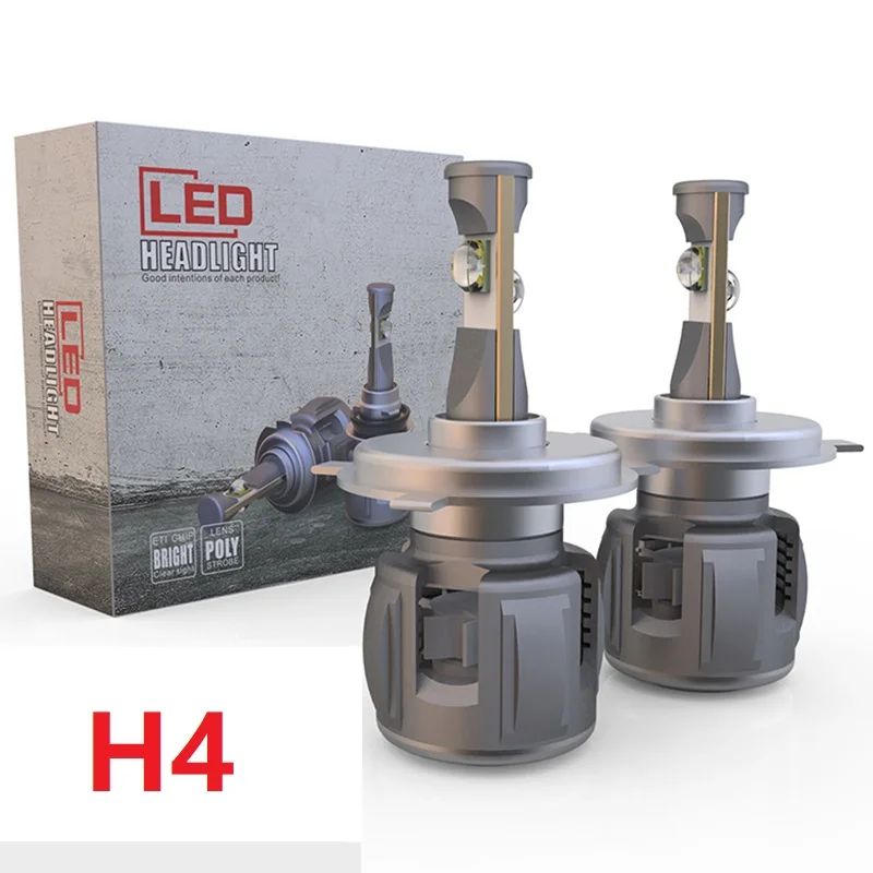 

1Set H4 High/Low beam 120W 12000LM ETI-70 Lens Chips E70 Car LED Headlight Front Lamp Bulbs H7 H11 9012 9005 HB3 9006 HB4 6K