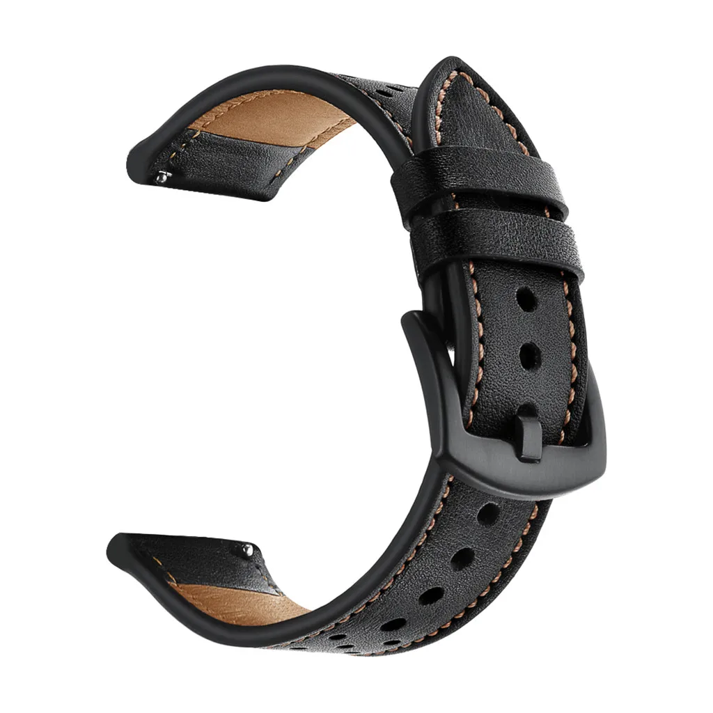 Ouhaobin кожаный ремешок для наручных часов Garmin vivoactive сменный Браслет для Garmin vivoactive Watch Band 617#2 - Цвет: BK