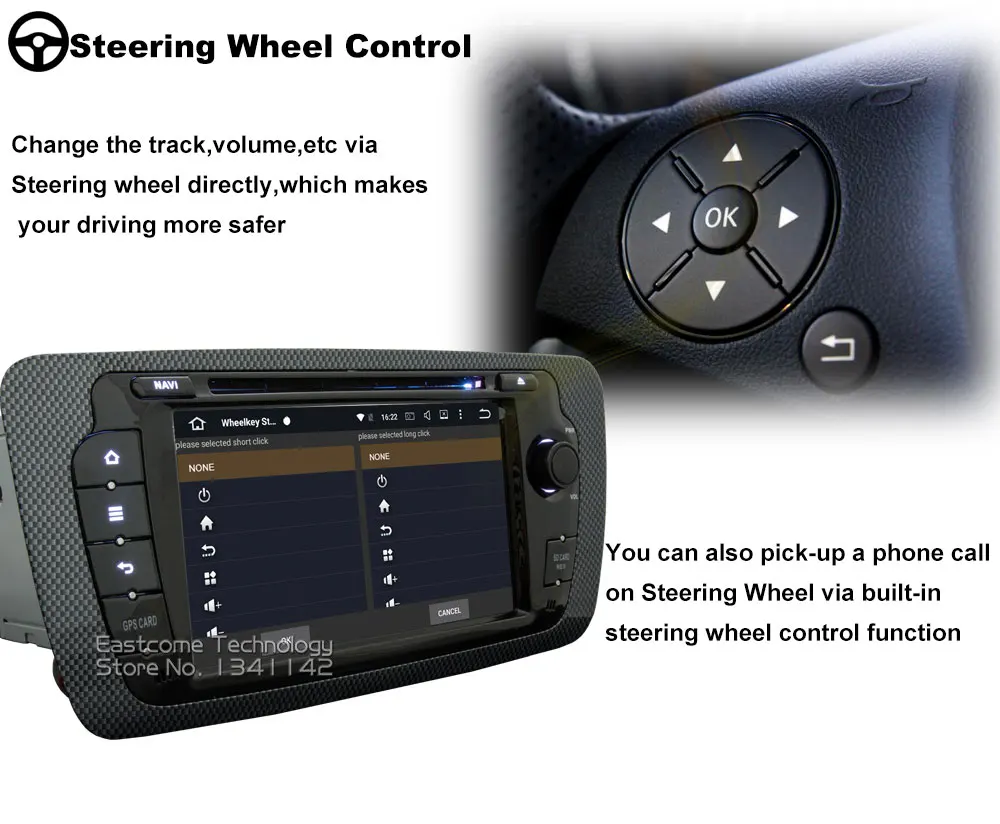 Excellent Octa Core 2 Din Android 6.01 Car DVD Automotivo For Seat Ibiza 2009 2010 2011 2012 2013 2014 With GPS Radio Rear View Camera 11