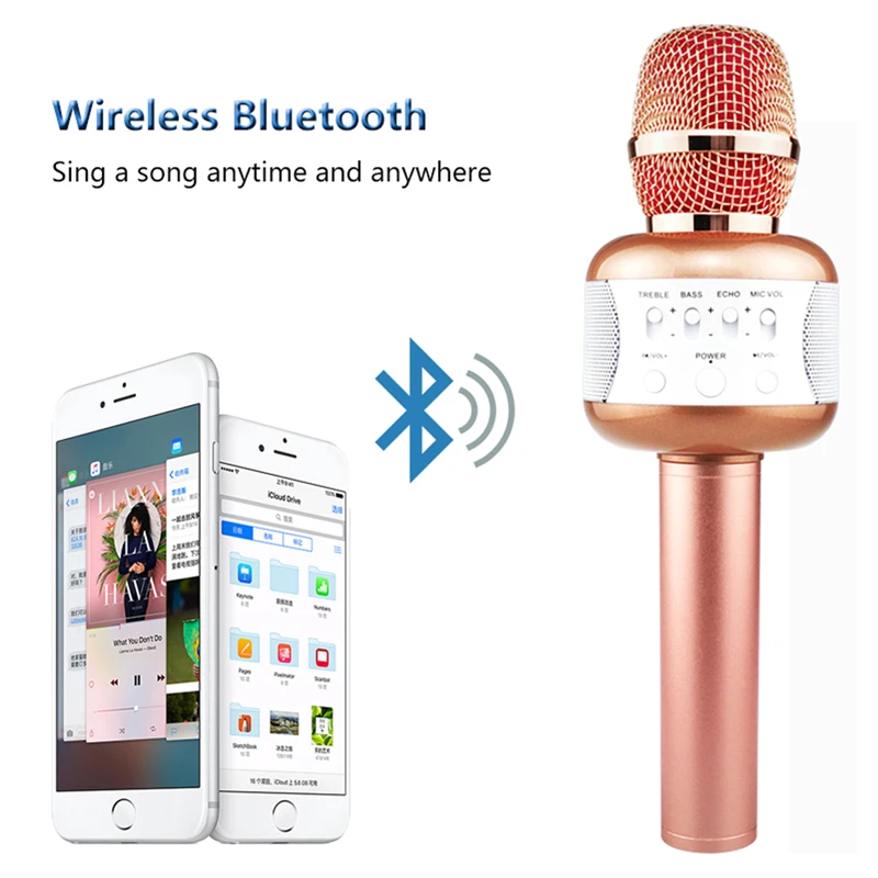 Bluetooth микрофон для караоке беспроводной динамик музыкальный плеер KTV пение