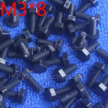 M3*8 8mm black 1pcs Hexagonal nylon Screws plastic Insulation bolts Fasteners brand new RoHS compliant PC/board DIY hobby M3*8 8mm black 1pcs Hexagonal nylon Screws plastic Insulation bolts Fasteners brand new RoHS compliant PC/board DIY hobby