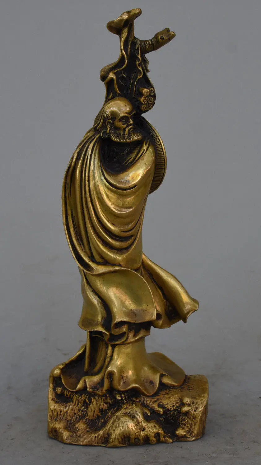 

Chinese Buddhism Brass Arhat Damo Bodhidharma Dharma Buddha Statue