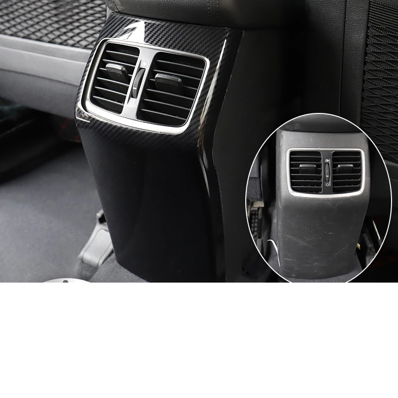 

Lsrtw2017 Carbon Fiber Abs Car Rear Armrest Anti-kick Mat Trims for Hyundai Tucson 2015 2016 2017 2018 2019 2020