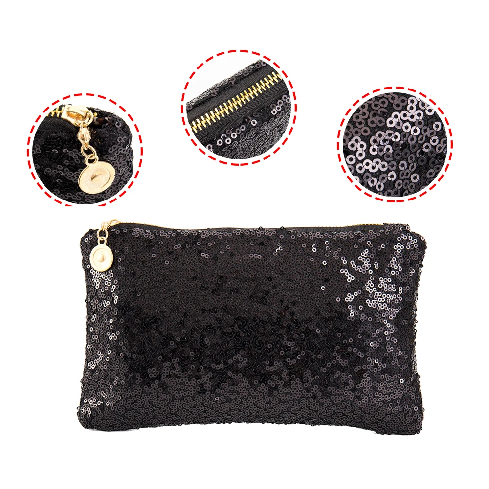 

Clutch Beaded Sequined Party Evening Bag New Arrival Black Banquet Handbag Womens Shoulder Bag