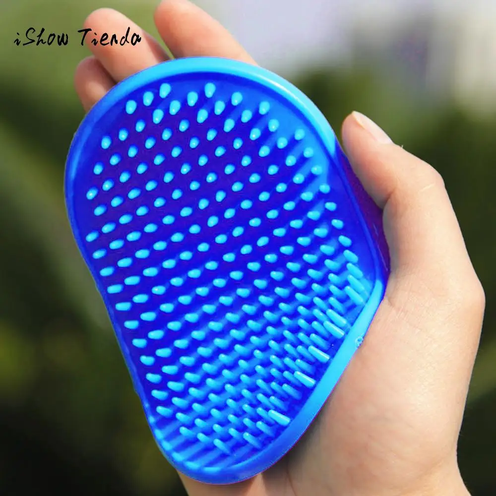 

Pet Dog Cat Bath Brush Comb Rubber Glove Hair Fur Grooming Massaging Massage Mit 23x12cm pet shower dog brushes drop shipping