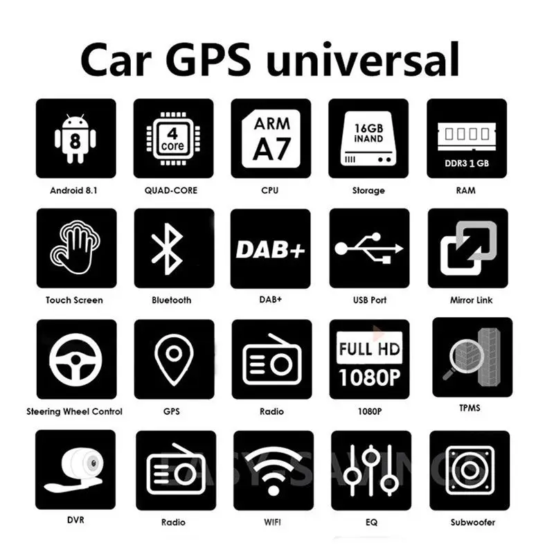 Автомагнитола 10 1 дюйма 2 Din Android 9 Wi Fi FM Bluetooth навигация Gps 45|Автомобильные
