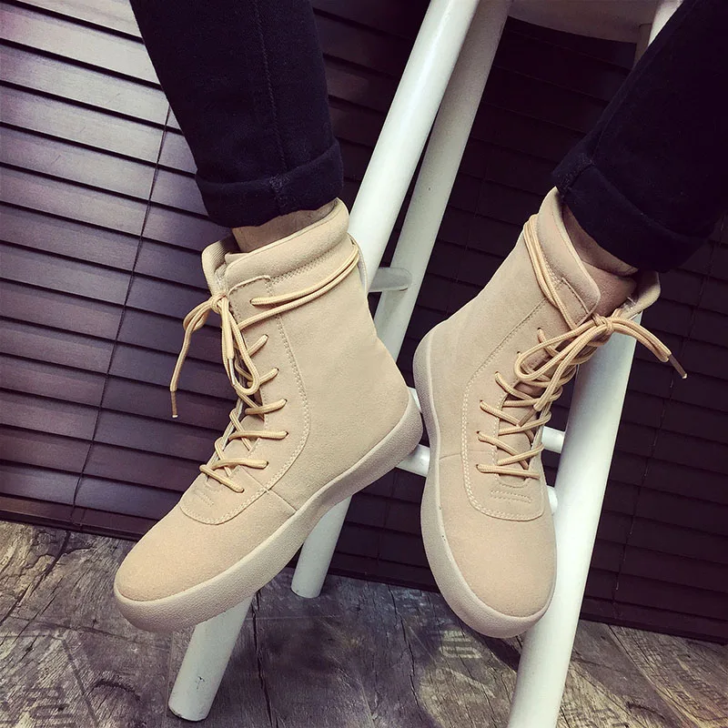 2016 Winter Shoes Boots Men Crepe Bottom Men Nubuck Leather Chelsea Boots Casual Season Fashion Platform