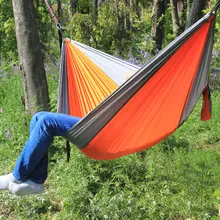 Открытый Кемпинг гамак двойной Camp Hamac портативный легкий нейлон ткань для наружного путешествия подвеска удобный Hammoc