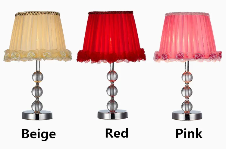 Modern high grade crystal lamp shade romantic roses side ...