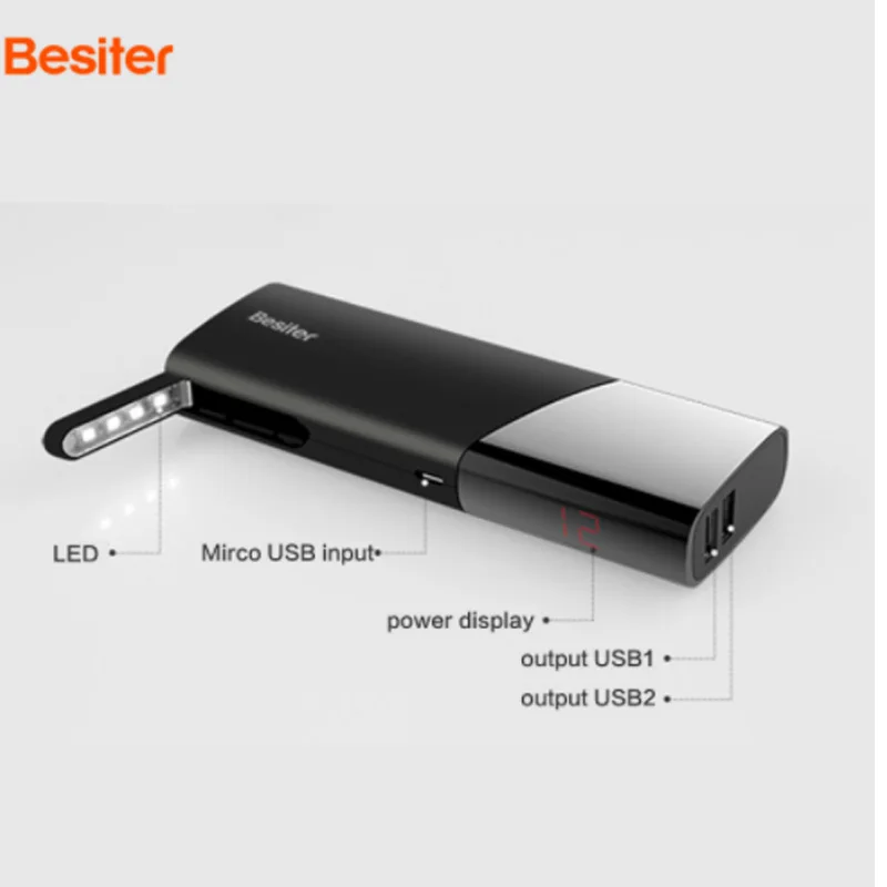 bilder für 100% Original 10000 mAh Besiter Ladung Power Bewegliche Bank External Battery Pack Mit LED Für iPhone Handys bilder für 100% Original 10000 mAh Besiter Ladung Power Bewegliche Bank External Battery Pack Mit LED Für iPhone Handys