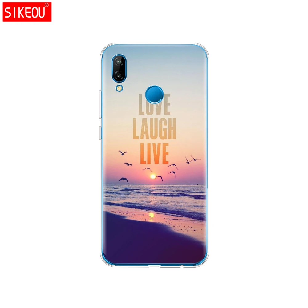 Силиконовый чехол для 5,8" huawei p 20 Lite huawei p 20 pro phone Для huawei p 20 Coque черный чехол Защитный Телефон прозрачный цветок кошки - Цвет: 12093