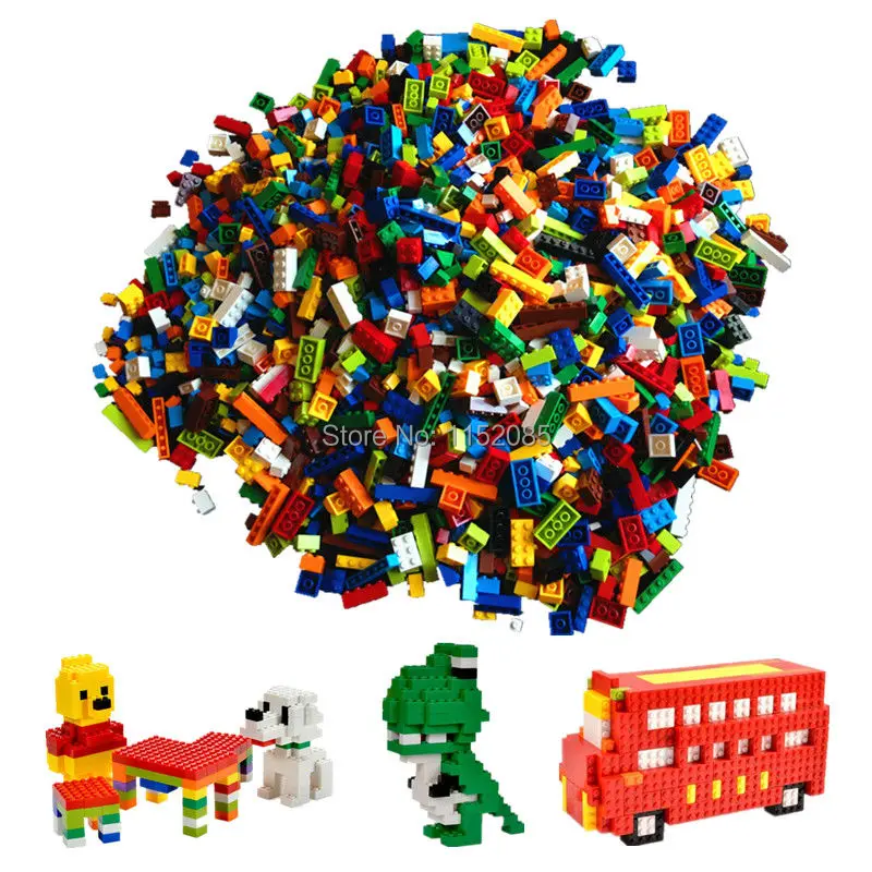 1000pcs Classic Building Bricks Set DIY font b Toys b font for Children Educational Building Blocks