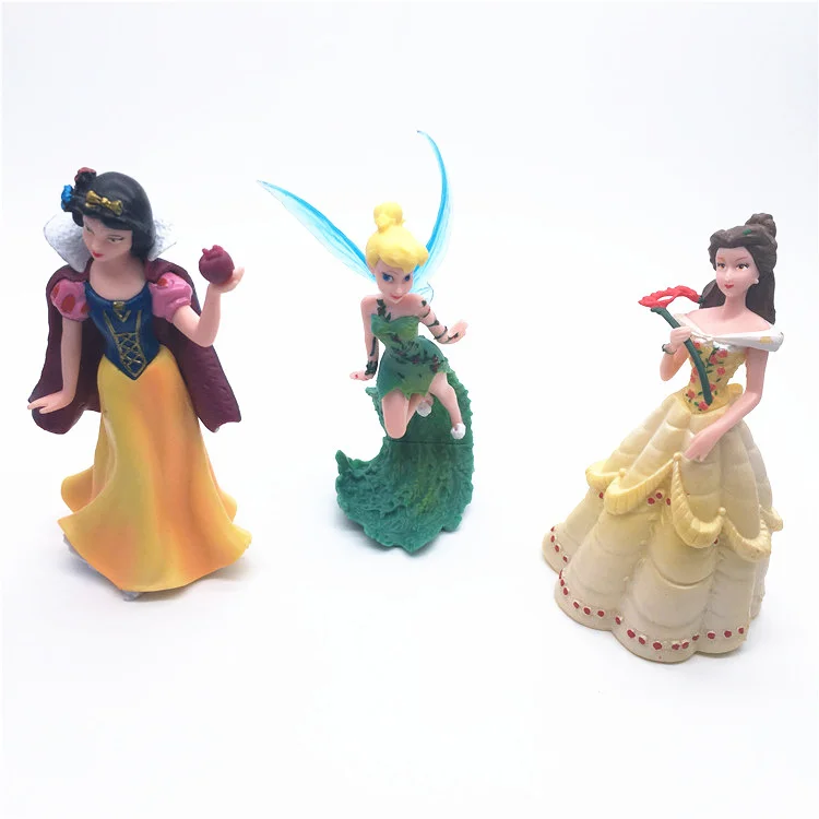 Disney Toys 10-12cm Princesses Frozen Elsa Figure Snow White Ariel Bella Tinker Bell Mermaid Pvc Action Figure Model Doll Disney Toys 10-12cm Princesses Frozen Elsa Figure Snow White Ariel Bella Tinker Bell Mermaid Pvc Action Figure Model Doll