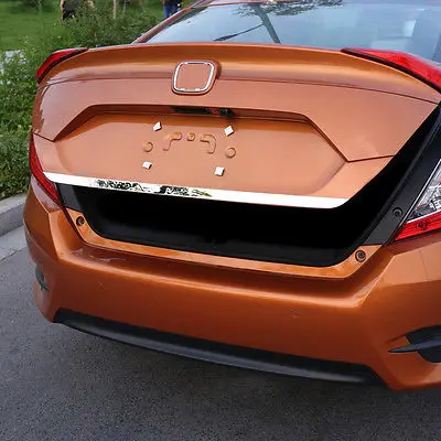 Подходит для 2016 17 HONDA CIVIC хром Нижняя отделка багажного отделения задняя крышка