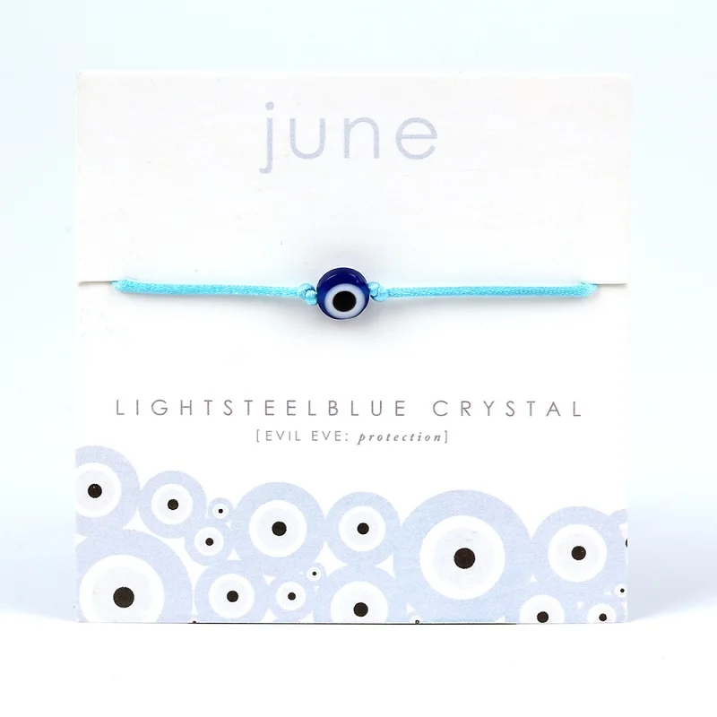 

Lucky Evil Eye Bracelets For Women Men 12 Months Hademade Rope Chain Bracelets Simple Fashion Wish Card Jewelry Birthday Gifts