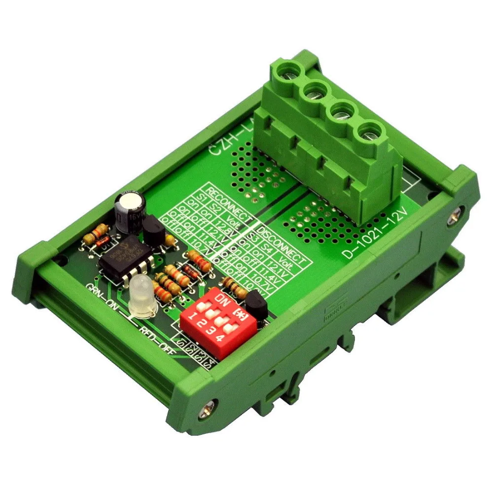

DIN Rail Mount LVD Low Voltage Disconnect Module, 12V 30A, Protect Battery.