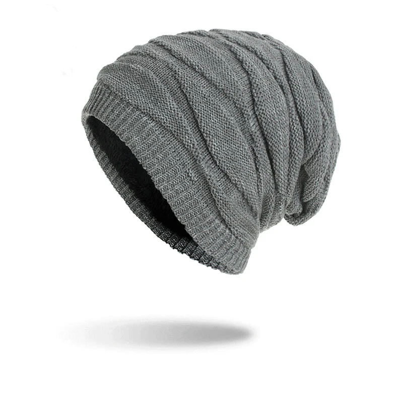 

Winter Stripe Splice Solid Color Windproof Men's Skullies & Beanies Fashion Trend Women's Keep Warm Unisex Caps Headgear W007