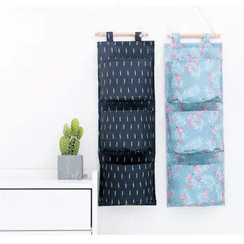 

Waterproof Cloth Hanging Storage Bag Wall Mounted Wardrobe Closet Organizer Cosmetic Toys Pouch Container Bedroom Home Organizer