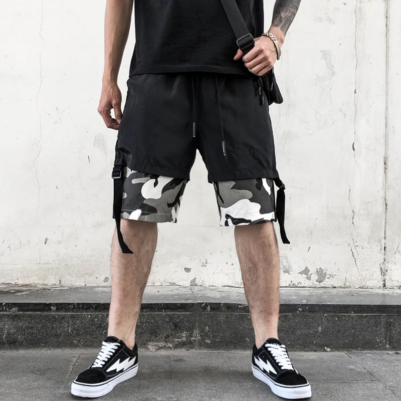 Летние камуфляжные шорты 2xl-7xl 8xl плюс размер хлопковые шорты оверсайз Европейский мужской хип-хоп Короткие свободные брюки пэчворк