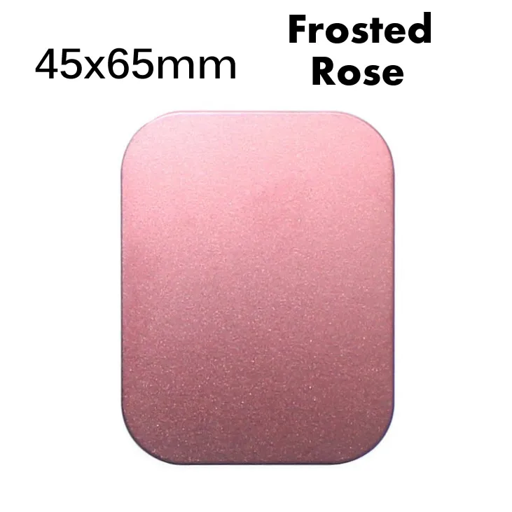 2 шт. Универсальный 45x65 мм матовая металлическая пластина-диск железный лист для iphone oppo магнитный автомобильный держатель для мобильного телефона - Цвет: 45x65Rose-matte