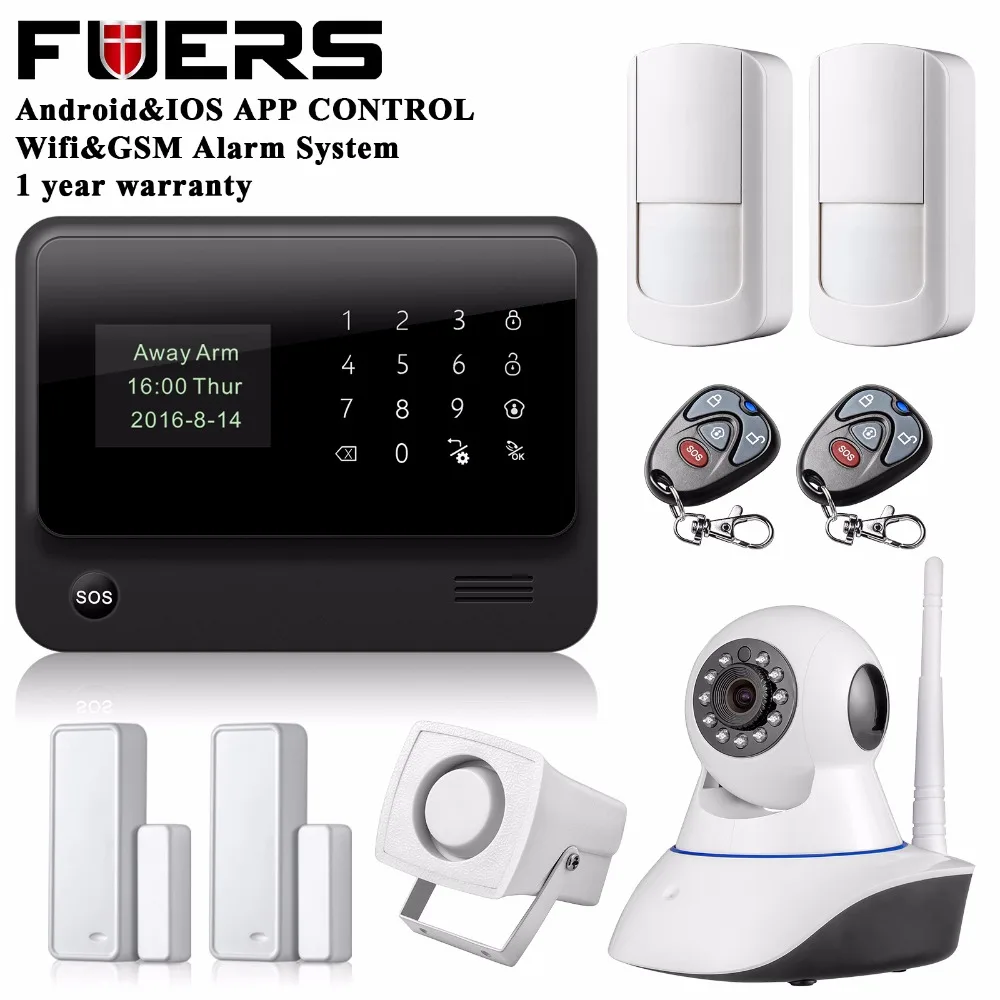 

Russian/Spanish/English/French/Dutch version WiFi Alarm System Door gap sensor Internet GSM Alarm System Home Alarm Security