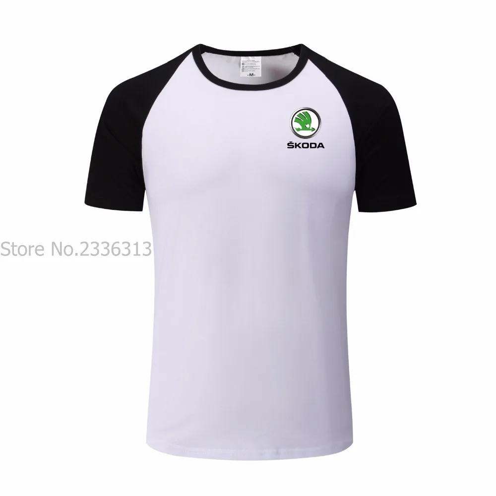  DIY  Lycra cotton  Sleeve Printed Short Sleeve skoda T Shirt  